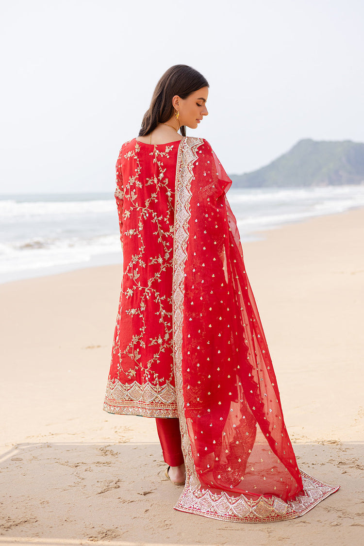 ZYRA FREESIA 3 Piece Embroirdered Chiffon Anvi - FW40055