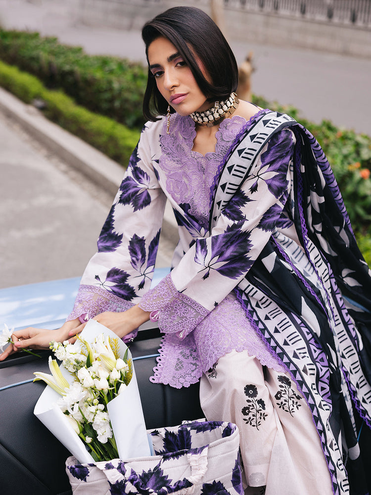 MAHNUR BROADWAY 25' Lilac | 3 PC Lawn