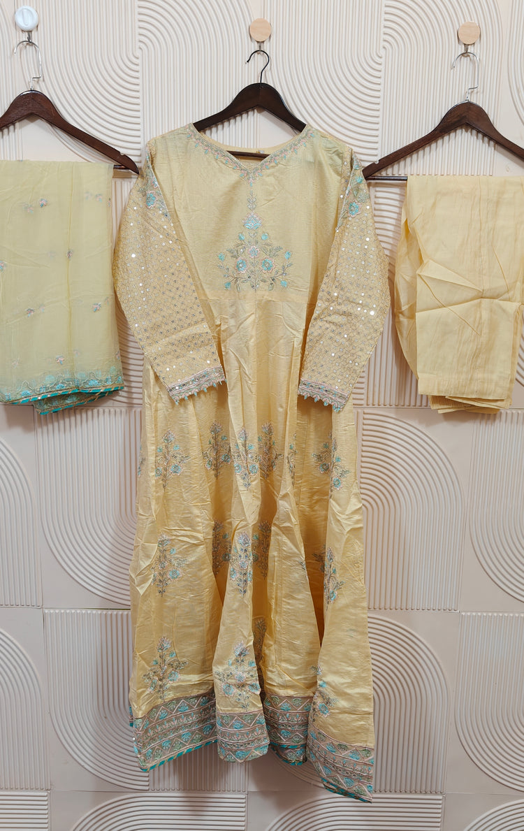 ZOYA AHMED FUCHSIA LAWN GOWN D-03