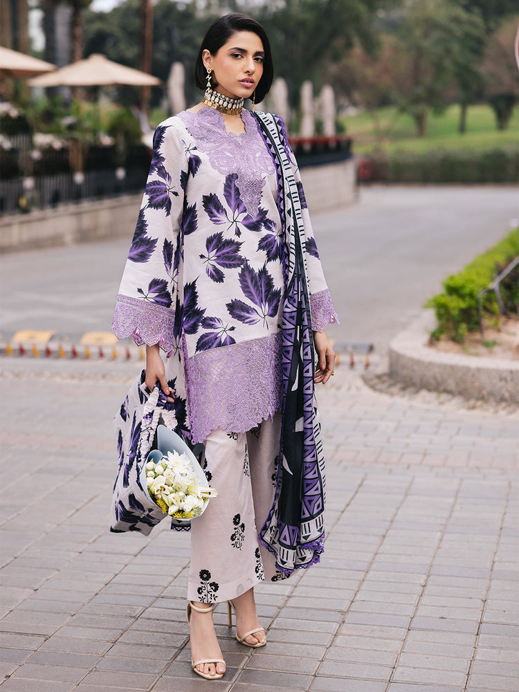 MAHNUR BROADWAY 25' Lilac | 3 PC Lawn