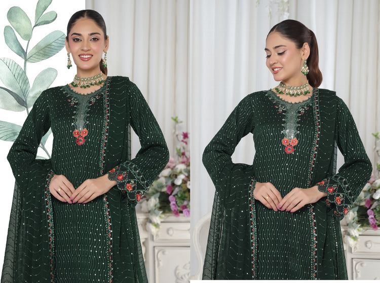 AAFRIN LUXURY CHIFFON BY BIN HAMEED SEMI-STITCHED 3PC | RAY1388
