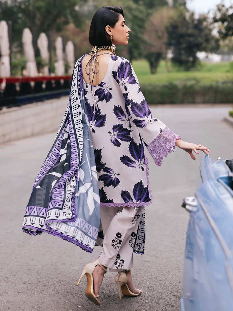 MAHNUR BROADWAY 25' Lilac | 3 PC Lawn
