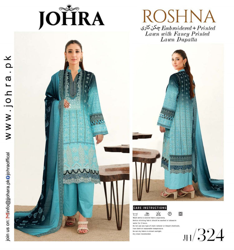 ROSHNA BY JOHRA PREMIUM LAWN | JH-324