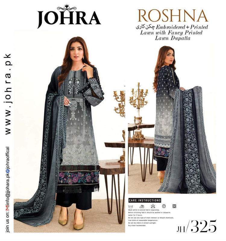ROSHNA BY JOHRA PREMIUM LAWN | JH-325