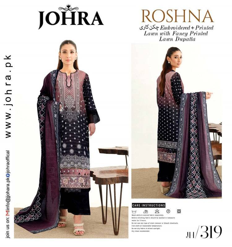 ROSHNA BY JOHRA PREMIUM LAWN | JH-319