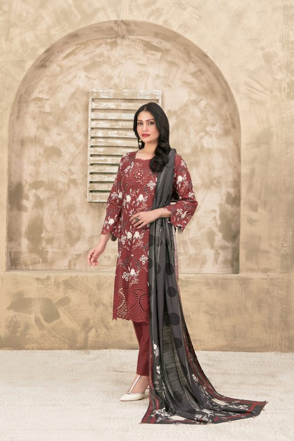 ZUNESH MAN MAYAL CHIKANKARI LAWN| UN-STITCHED