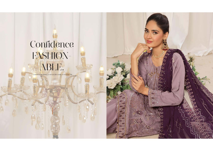 TANIA BY BINHAMEED | SEMI-STITCHED | D-08