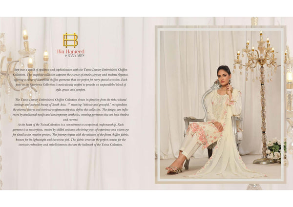 TANIA BY BINHAMEED | SEMI-STITCHED | D-01