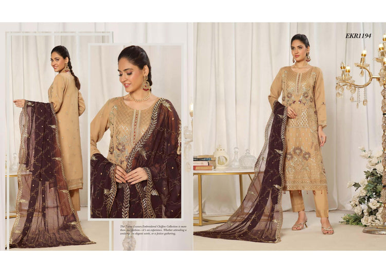 TANIA BY BINHAMEED | SEMI-STITCHED | D-03