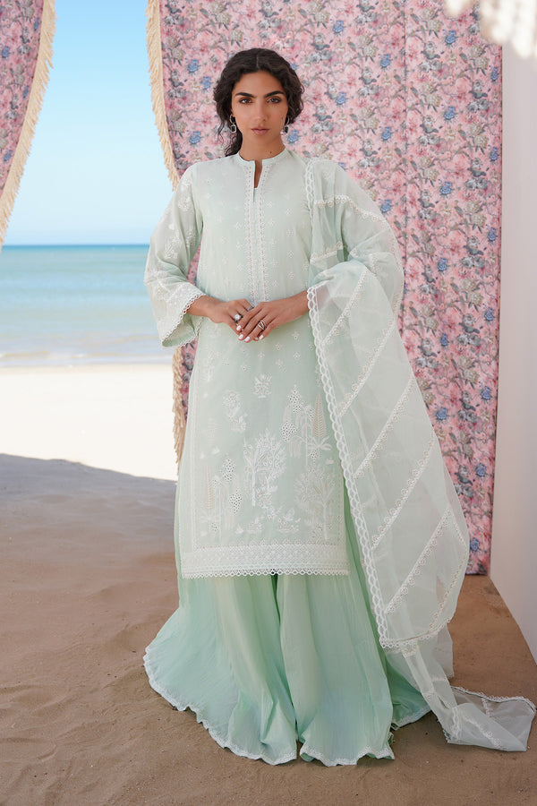 SAHAR LAWN CHIKANKARI UN-STITCHED 3PC | S24-CK-V2-02