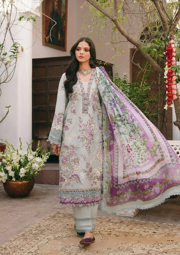 EK FASANA BY KAHF UN-STITCHED 3PC | KLB-6B BANAFSHA