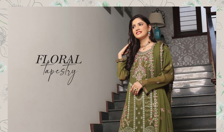 ZAAMIRAH BY BIN HAMEED SEMI-STITCHED 3PC | D-05