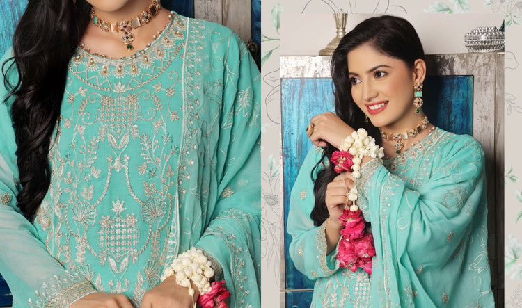 ZAAMIRAH BY BIN HAMEED SEMI-STITCHED 3PC | D-02