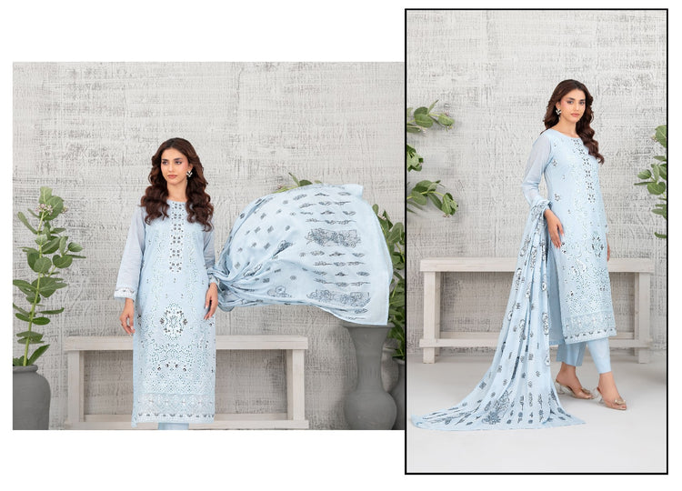 ZARIDA BY TAWAKKAL UN-STITCHED 3PC | D-1977