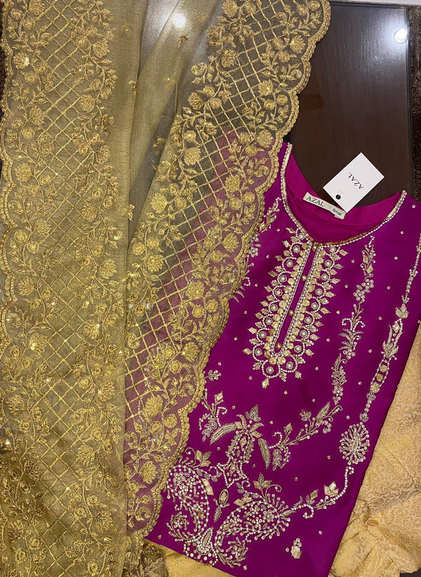 AZAL LUXURY PRET MAGENTA GOLD - 01