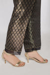 SADABAHAR JACQUARD JAMAWAR STITCHED PANTS BLACK - 43