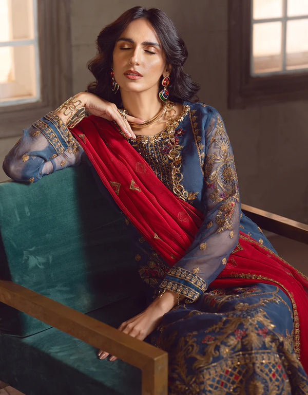 LE FESTA CHIFFON UN-STITCHED BY EMAAN ADEEL - LF-703