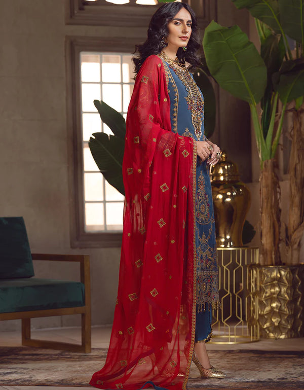 LE FESTA CHIFFON UN-STITCHED BY EMAAN ADEEL - LF-703