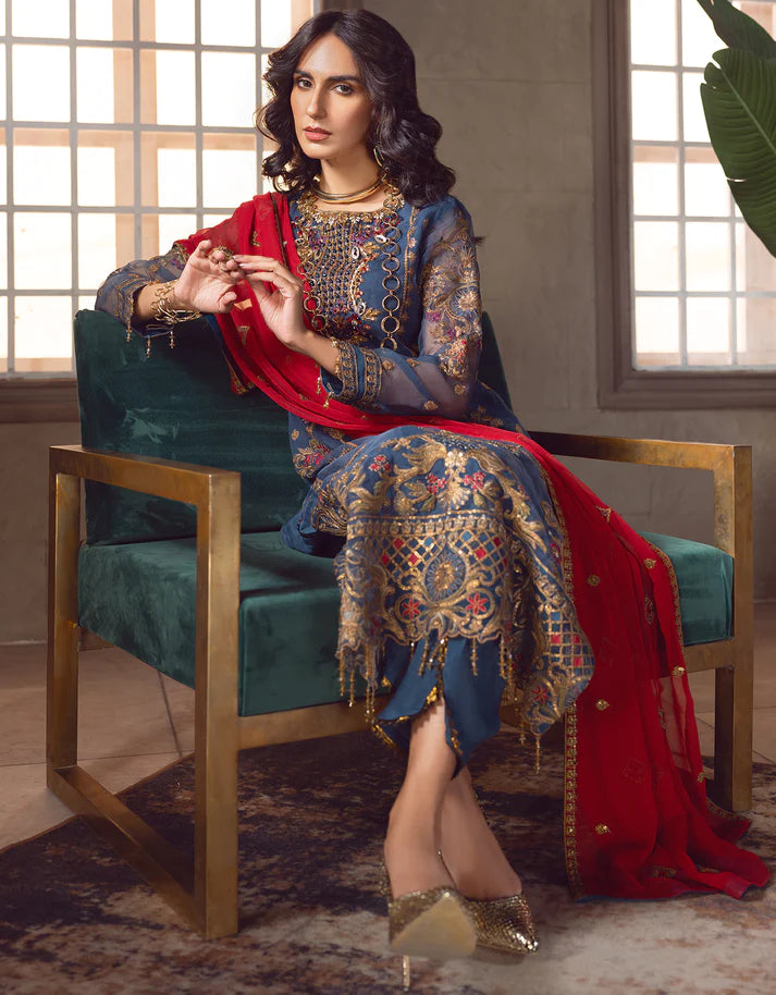 LE FESTA CHIFFON UN-STITCHED BY EMAAN ADEEL - LF-703
