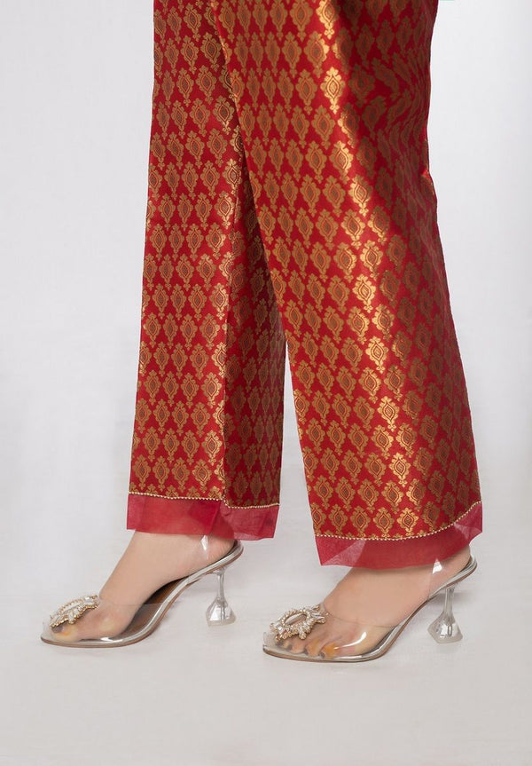 SADABAHAR JACQUARD JAMAWAR STITCHED PANTS - 45