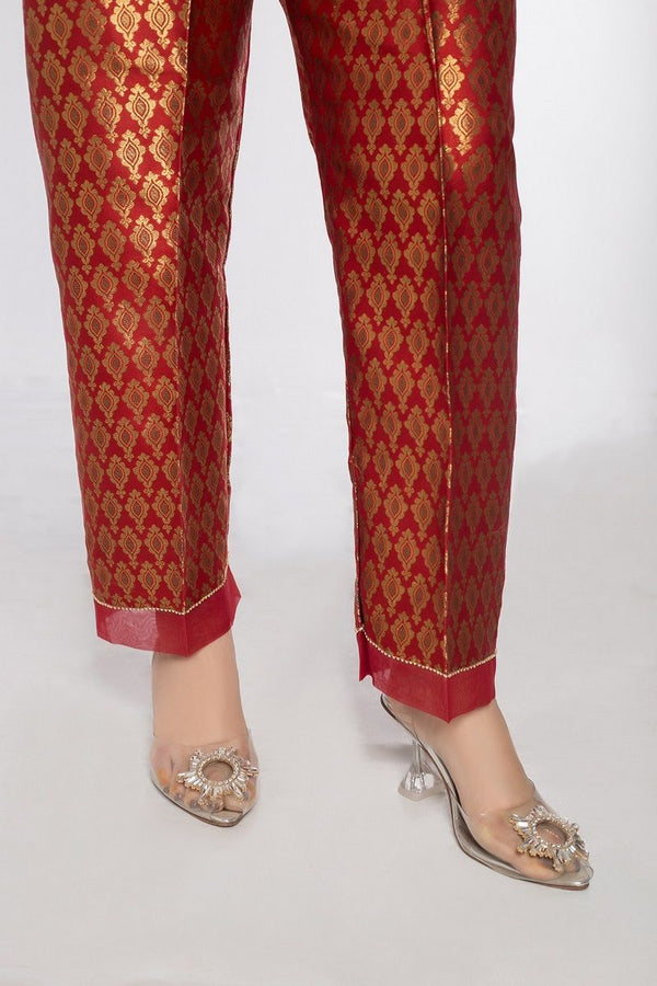 SADABAHAR JACQUARD JAMAWAR STITCHED PANTS - 45