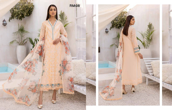 CHARIZMA REEM PREMIUM EMBROIDERED LAWN RM-08