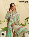 Shirt Shalwar Dupatta - Mint Green B - Cambric Suit-3pc