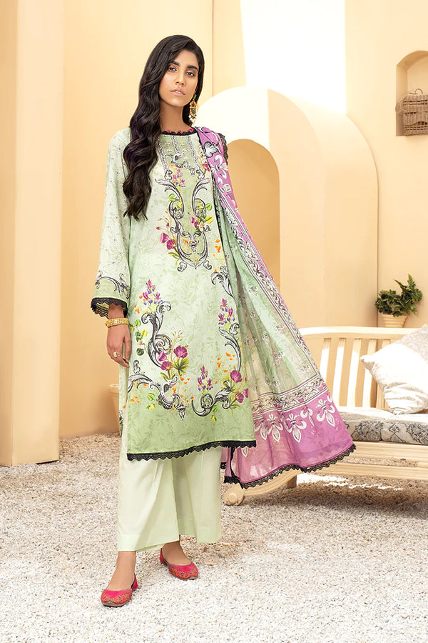 CROSS STITCH - UNSTITCHED DAILY LAWN (PASTEL ORNATE)