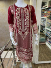 AGHA NOOR REPLICA STITCHED- 07 RED