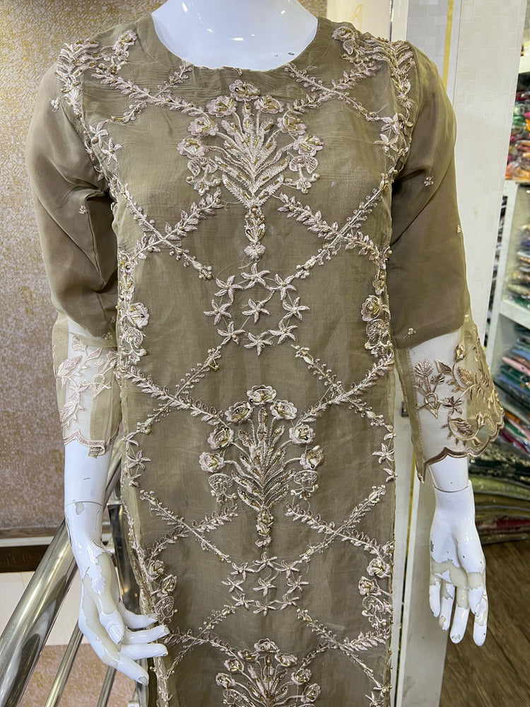 AGHA NOOR REPLICA STITCHED- 11 BROWN