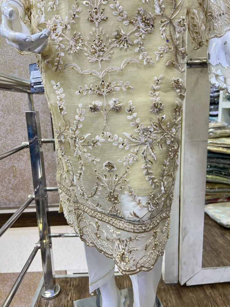 AGHA NOOR REPLICA STITCHED- 16 BEIGE