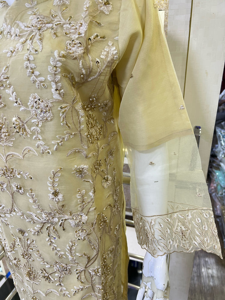 AGHA NOOR REPLICA STITCHED- 16 BEIGE