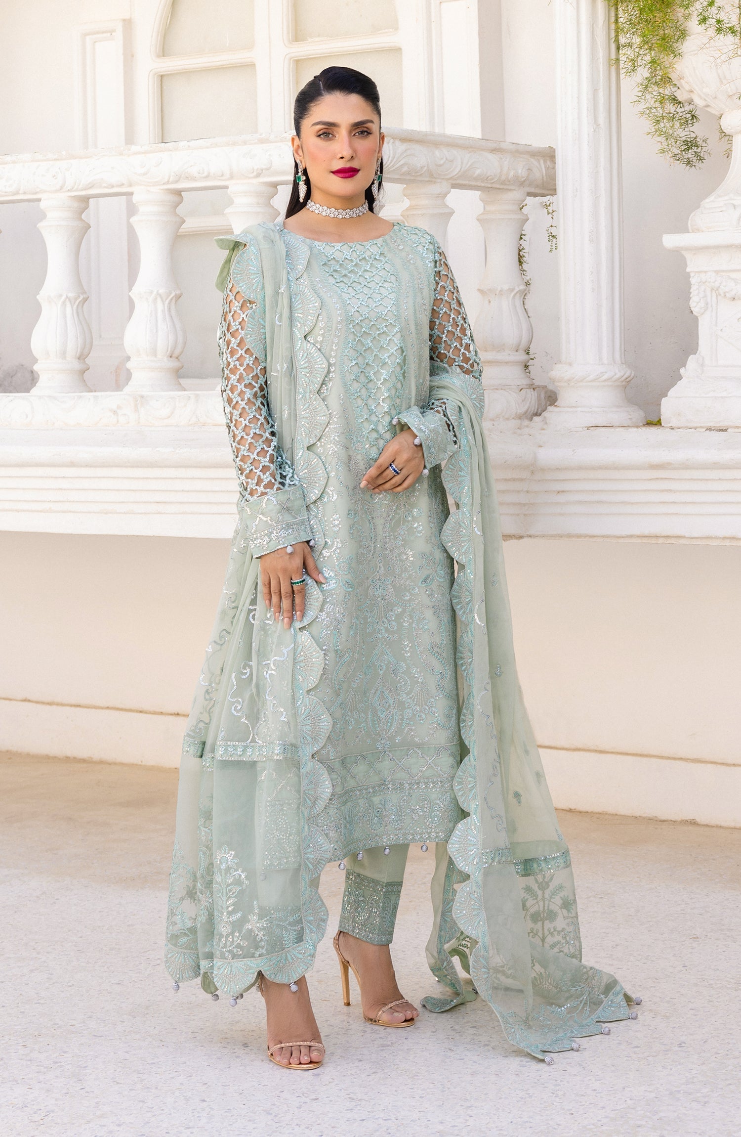 Zimal by Emaan Adeel Unstitched  Embroidered Chiffon |