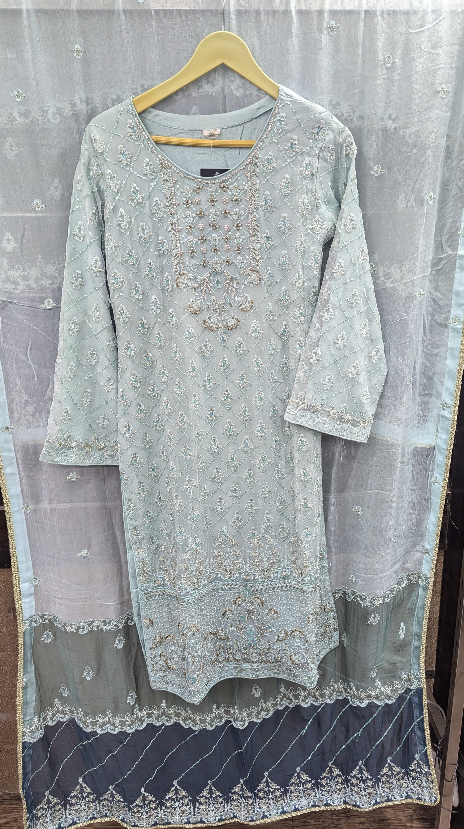 ZOYA AHMAD HANDWORK CHIFFON STITCHED