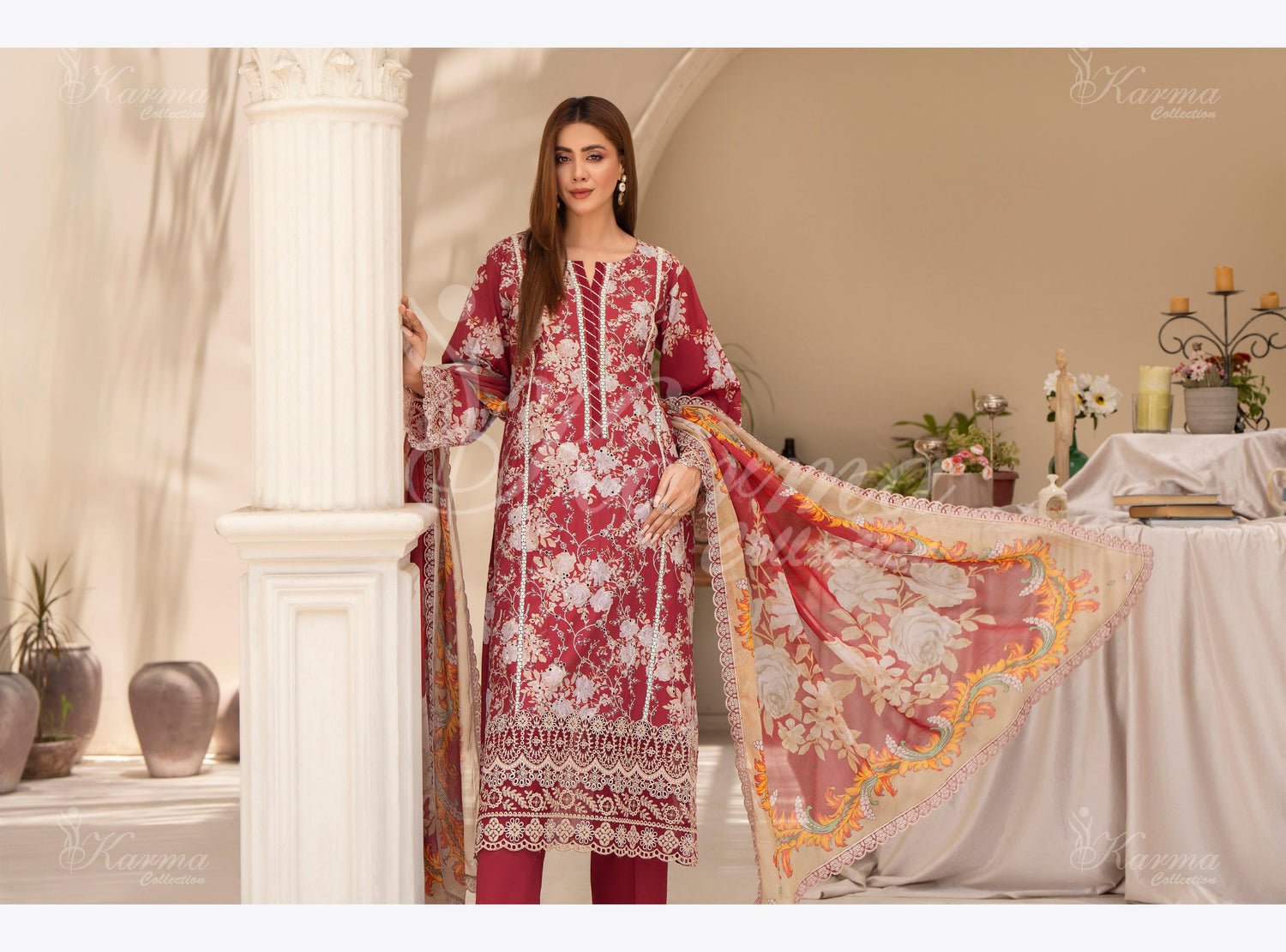 GUL POSH STITCHED LAWN BY KARMA