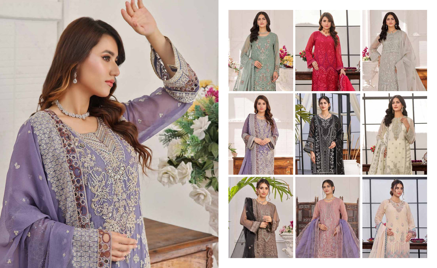 ELIF BY NOOR CHIFFON SEMI STITCHED