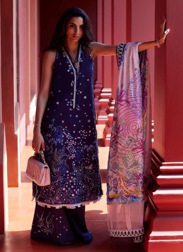 FARAH TALIB AZIZ UN-STICHED 3 PC|Suay |FTA-04