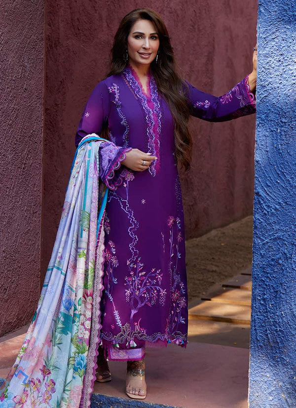 FARAH TALIB AZIZ UN-STICHED 3 PC|Suay | FTA-07