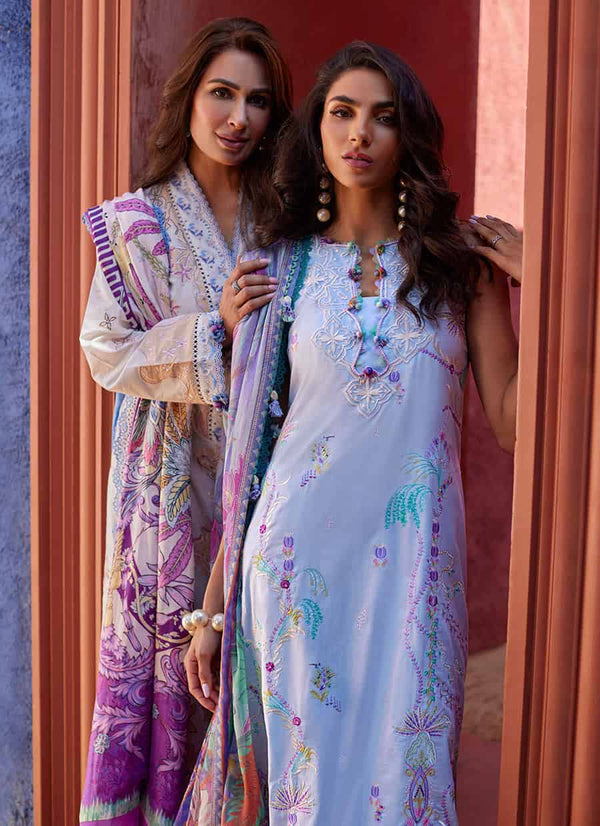 FARAH TALIB AZIZ UN-STICHED 3 PC|Suay |FTA-06