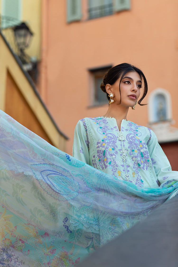 ZOHA BY ANSAB JAHANGIR UN-STITCHE 3PC | Misty Jade