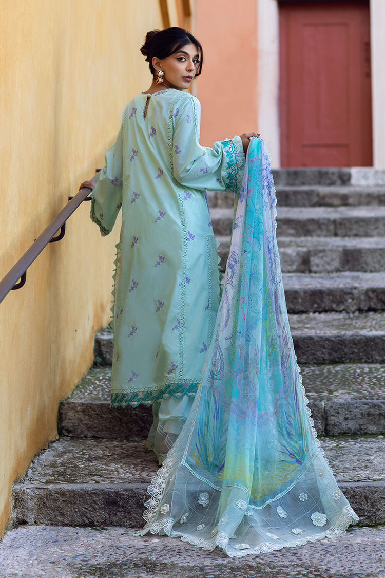 ZOHA BY ANSAB JAHANGIR UN-STITCHE 3PC | Misty Jade