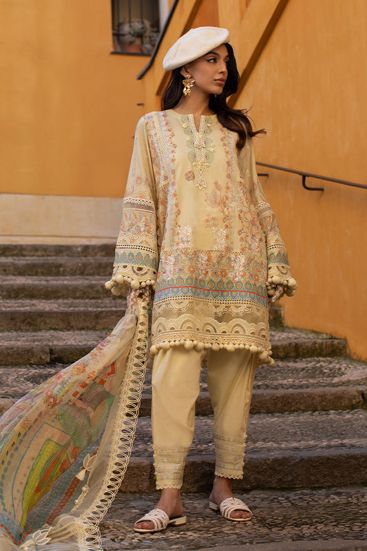 ZOHA BY ANSAB JAHANGIR UN-STITCHE 3PC | Mangosteen