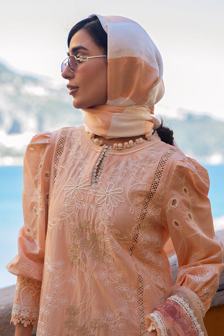 ZOHA BY ANSAB JAHANGIR UN-STITCHE 3PC | Alluring Apricot