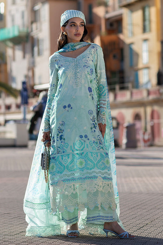 ZOHA BY ANSAB JAHANGIR UN-STITCHE 3PC | Ice Crystal