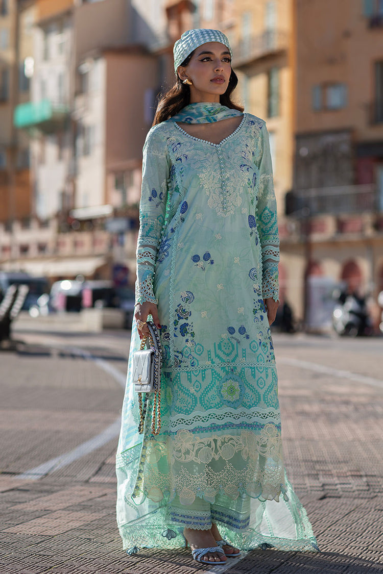 ZOHA BY ANSAB JAHANGIR UN-STITCHE 3PC | Ice Crystal