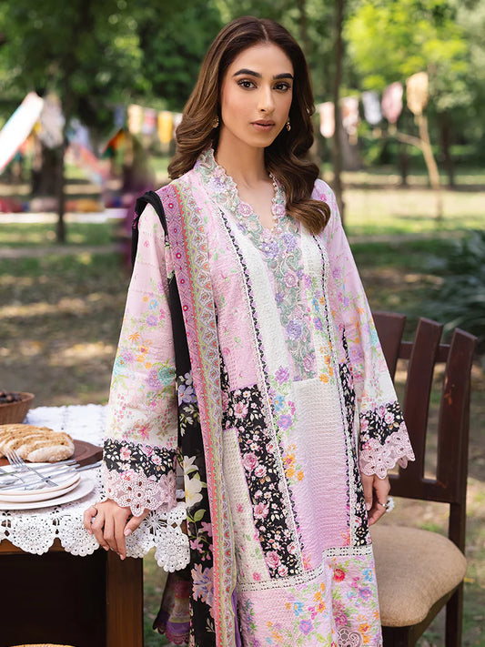 RAJBARI SCHIFFLI PRINTKARI UN-STITCHED 3PC | D-01