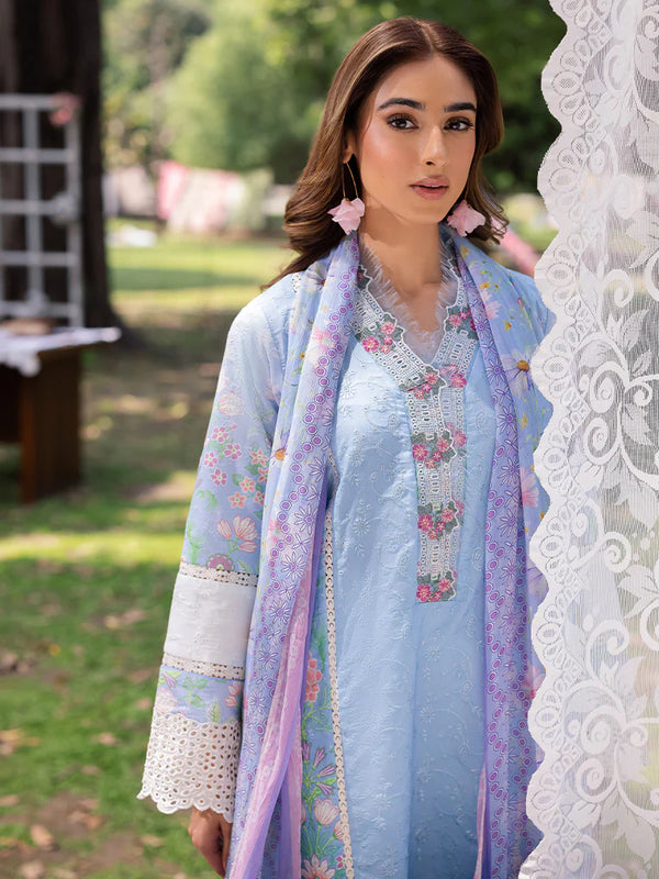 RAJBARI SCHIFFLI PRINTKARI UN-STITCHED 3PC | D-04