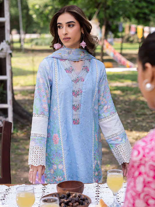 RAJBARI SCHIFFLI PRINTKARI UN-STITCHED 3PC | D-04