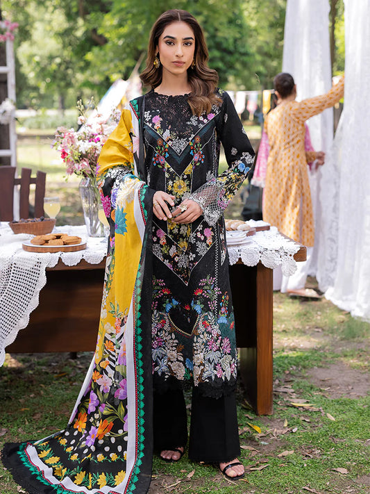 RAJBARI SCHIFFLI PRINTKARI UN-STITCHED 3PC |D -10