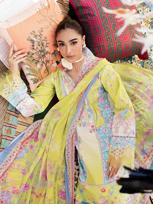 RAJBARI SCHIFFLI PRINTKARI UN-STITCHED 3PC |D -09